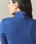 Women's Luxe Rib Turtleneck - Navy Peony